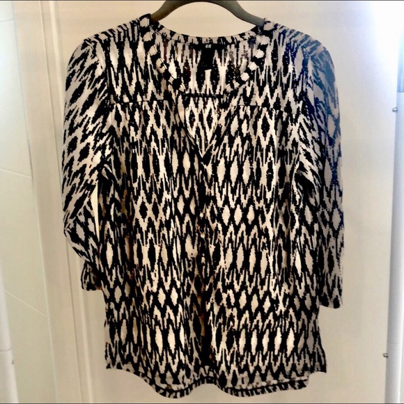 H&M black and white womens blouse size small - Picture 1 of 4
